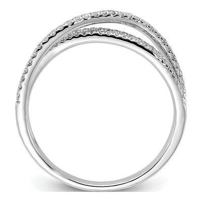14K White Gold 1/4 ct tw Diamond 3-Strand Ring – view 2
