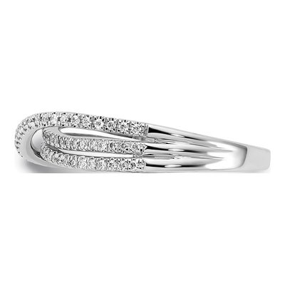 14K White Gold 1/4 ct tw Diamond 3-Strand Ring – view 4