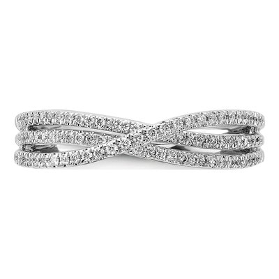 14K White Gold 1/4 ct tw Diamond 3-Strand Ring – view 5