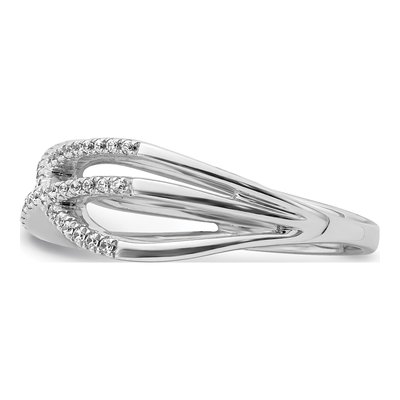 14K White Gold 1/4 ct tw Diamond 3-Strand Ring – view 5