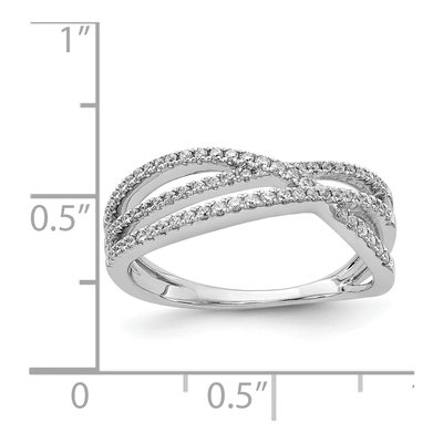 14K White Gold 1/4 ct tw Diamond 3-Strand Ring – view 6