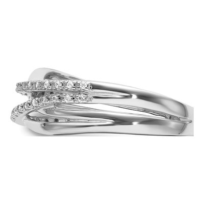 14K White Gold 1/10 ct tw Diamond 4-Strand Ring – view 4