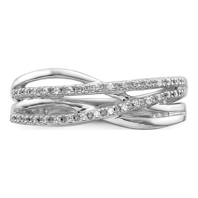 14K White Gold 1/10 ct tw Diamond 4-Strand Ring – view 7