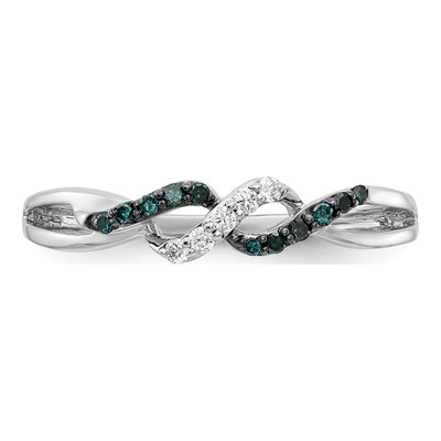 14K White Gold 1/10 ct tw Diamond Twist Ring – view 5
