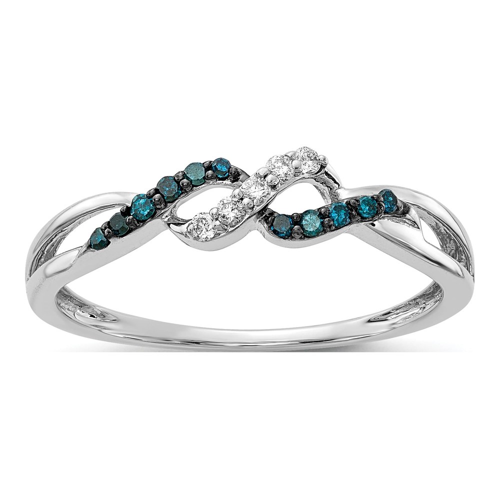 14K White Gold 1/10 ct tw Diamond Twist Ring