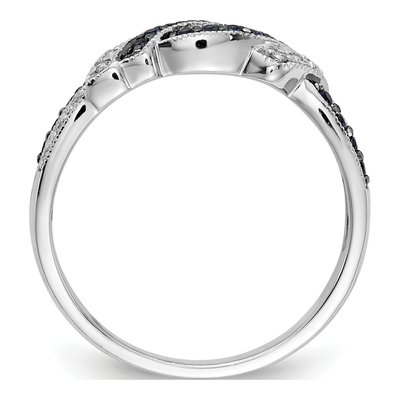14K White Gold 1/4 ct tw Diamond Swirl Ring – view 2