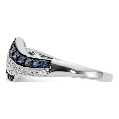 14K White Gold 1/2 ct tw Diamond Swirl Ring – view 3