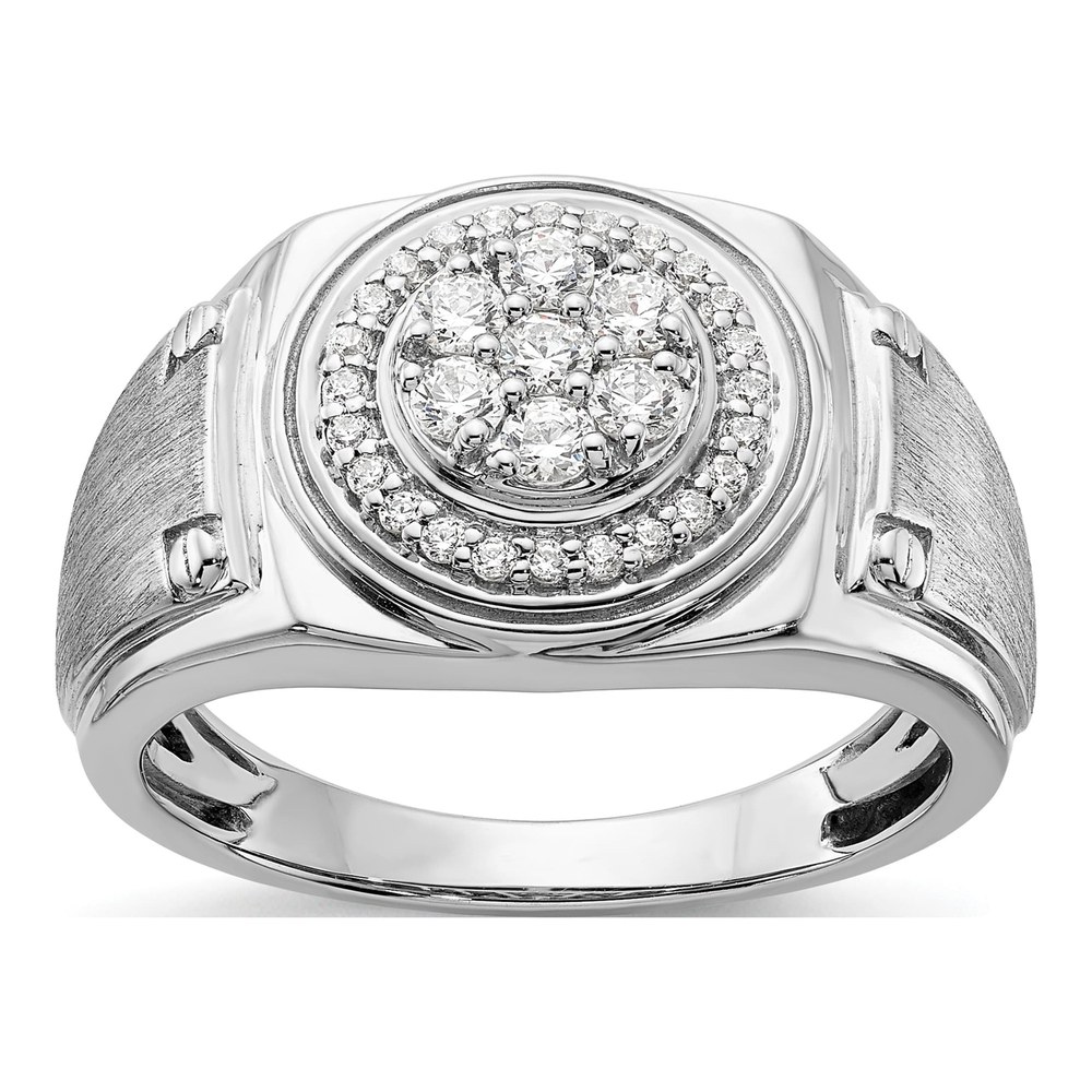 Men's 14K White Gold 1/2 ct tw Lab-Grown Diamond Ring