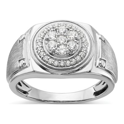 Men's 14K White Gold 1/2 ct tw Lab-Grown Diamond Ring