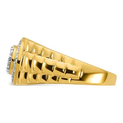 Men's 10K Yellow Gold 1/2 ct tw Lab-Grown Diamond Ring – view 3