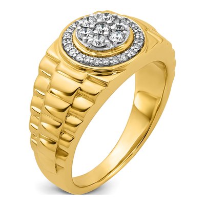 Men's 10K Yellow Gold 1/2 ct tw Lab-Grown Diamond Ring – view 6