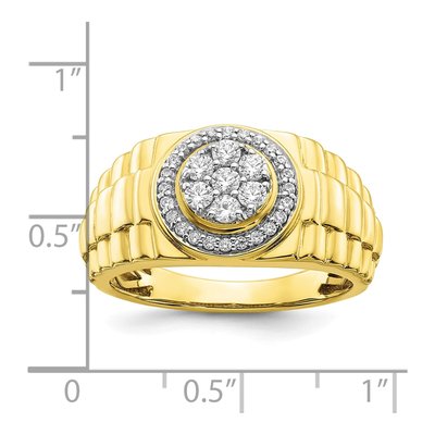 Men's 10K Yellow Gold 1/2 ct tw Lab-Grown Diamond Ring – view 8
