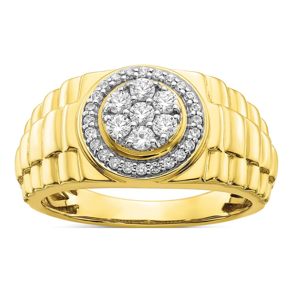 Men's 10K Yellow Gold 1/2 ct tw Lab-Grown Diamond Ring