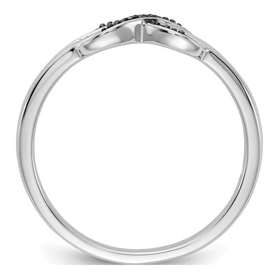 14K White Gold 1/15 ct tw Diamond X-Ring – view 3