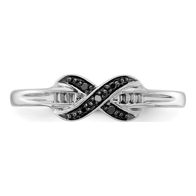 14K White Gold 1/15 ct tw Diamond X-Ring – view 5
