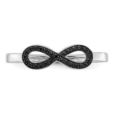 14K White Gold 1/10 ct tw Diamond Infinity Ring – view 4