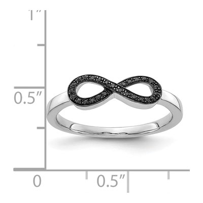 14K White Gold 1/10 ct tw Diamond Infinity Ring – view 5