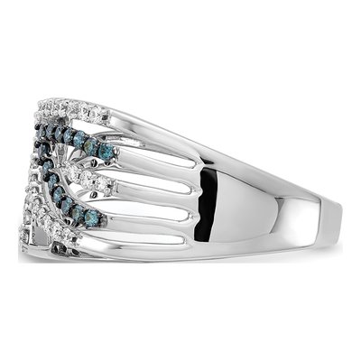 14K White Gold 1/2 ct tw Diamond Bypass Ring – view 3