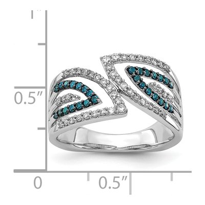 14K White Gold 1/2 ct tw Diamond Bypass Ring – view 4