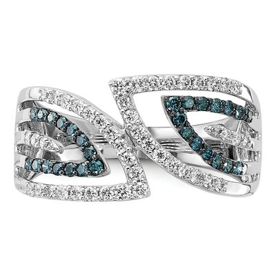 14K White Gold 1/2 ct tw Diamond Bypass Ring – view 5