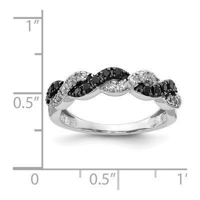 14K White Gold 1/2 ct tw Diamond Twist Ring – view 5