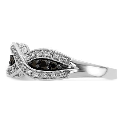 14K White Gold 3/8 ct tw Diamond Twist Ring – view 4