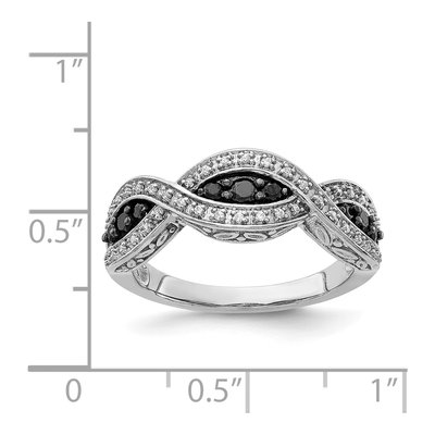 14K White Gold 3/8 ct tw Diamond Twist Ring – view 6