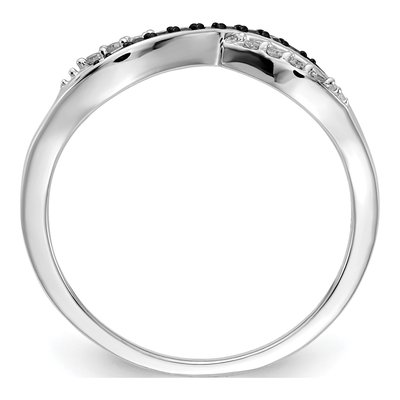 14K White Gold 1/8 ct tw Diamond Crisscross Ring – view 2