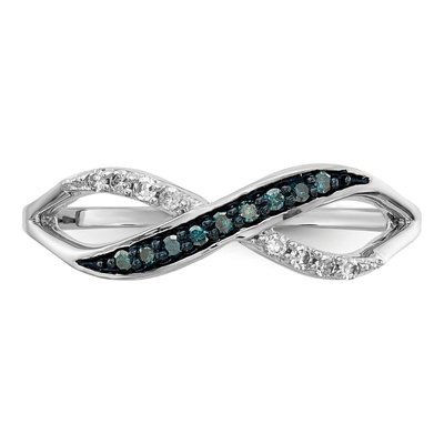 14K White Gold 1/8 ct tw Diamond Crisscross Ring – view 4