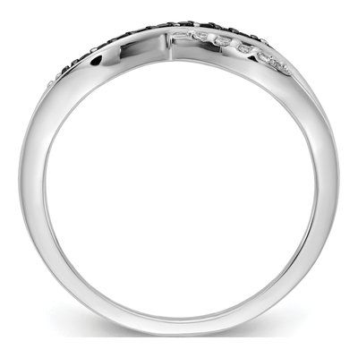 14K White Gold 1/8 ct tw Diamond Crisscross Ring – view 3