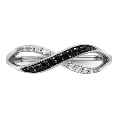 14K White Gold 1/8 ct tw Diamond Crisscross Ring – view 5