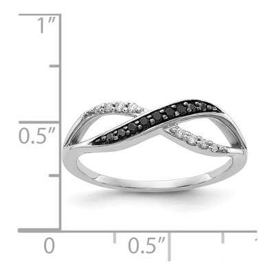 14K White Gold 1/8 ct tw Diamond Crisscross Ring – view 6