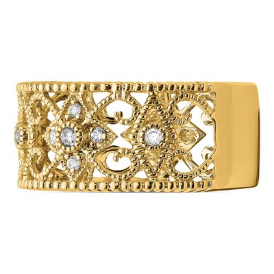 14K Yellow Gold 1/4 ct tw Lab-Grown Diamond Fashion Ring – view 4