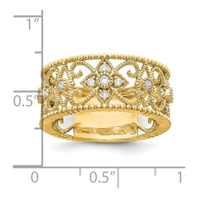 14K Yellow Gold 1/4 ct tw Lab-Grown Diamond Fashion Ring – view 5