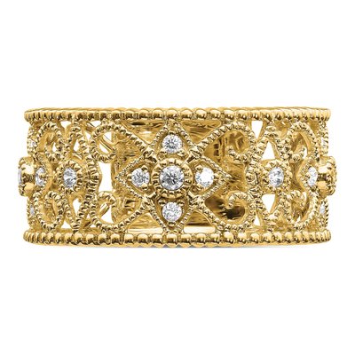 14K Yellow Gold 1/4 ct tw Lab-Grown Diamond Fashion Ring – view 6