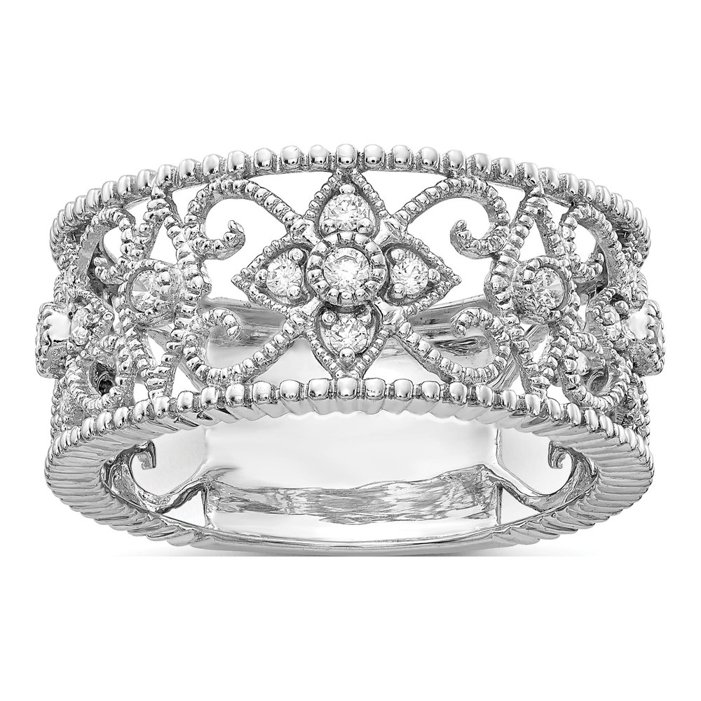 14K White Gold 1/4 ct tw Diamond Fashion Ring