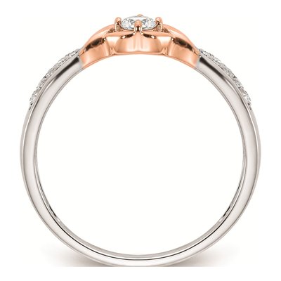 14K Two-Tone Gold 1/10 ct tw Diamond Promise Engagement Ring – view 2