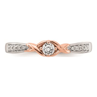 14K Two-Tone Gold 1/10 ct tw Diamond Promise Engagement Ring – view 4