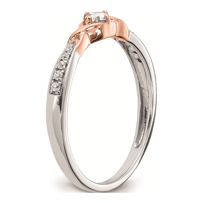 14K Two-Tone Gold 1/10 ct tw Diamond Promise Engagement Ring – view 6