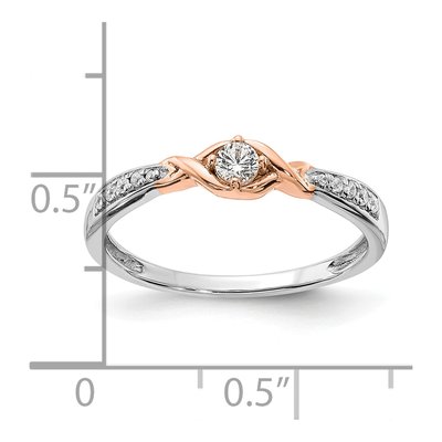 14K Two-Tone Gold 1/10 ct tw Diamond Promise Engagement Ring – view 7
