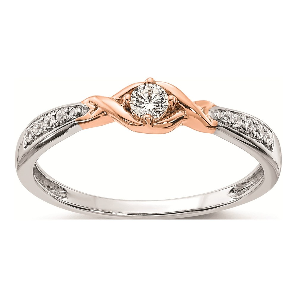 14K Two-Tone Gold Diamond Promise & Engagement Ring