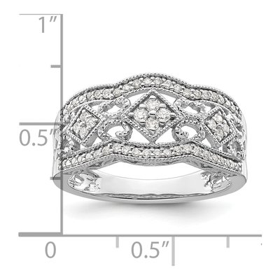 14K White Gold 1/4 ct tw Diamond Vintage Ring – view 5