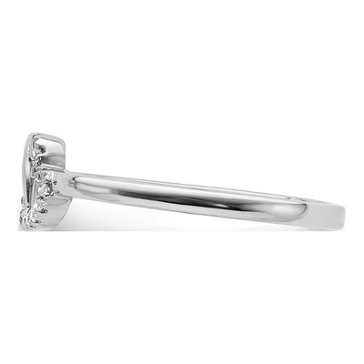 14K White Gold 1/20 ct tw Diamond Double Heart Ring – view 5