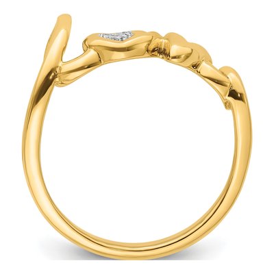14K Yellow Gold Diamond LOVE Ring – view 3