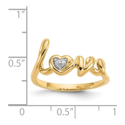14K Yellow Gold Diamond LOVE Ring – view 7