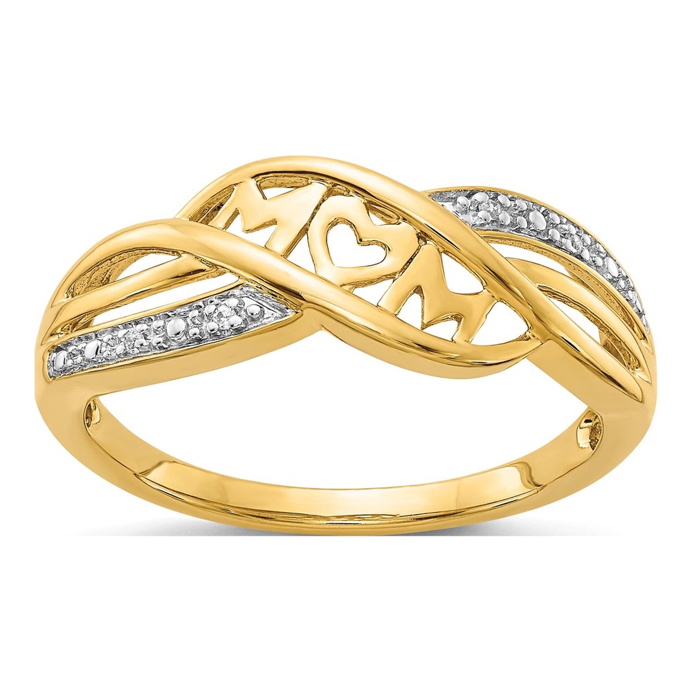 10K Yellow Gold Diamond MOM Ring
