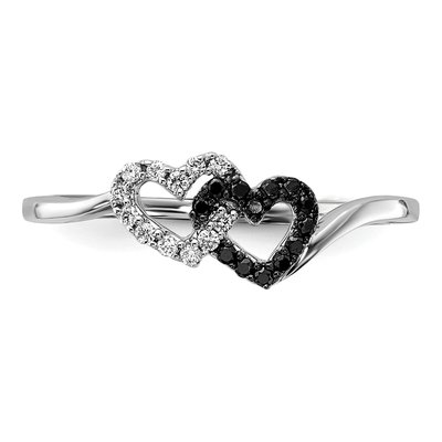 14K White Gold 1/10 ct tw Diamond Heart Ring – view 5