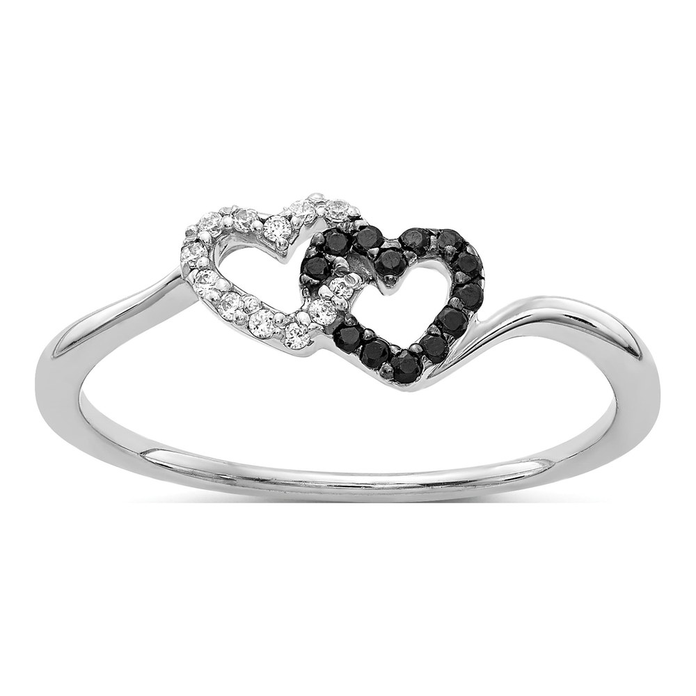 14K White Gold 1/10 ct tw Diamond Heart Ring