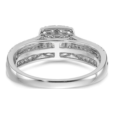 10K White Gold 1 ct tw Lab-Grown Diamond Eternal Promise Halo Engagement Ring – view 5
