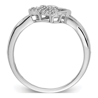 14K White Gold 1/10 ct tw Diamond Heart Ring – view 2